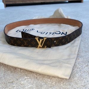 COPY - LV monogram initials belt- Authentic